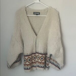 Sweet & Sinful Cardigan Boho Indie Sweater Chunky Artsy Oversized, sz Large 🖤